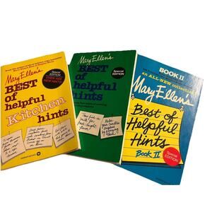 Mary Ellen's Best of Helpful Hints Book 1, 2 & Kitchen Hints 1979-1981 PB Books